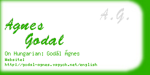 agnes godal business card